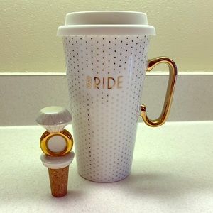 Bride Travel Mug and Wine Stopper